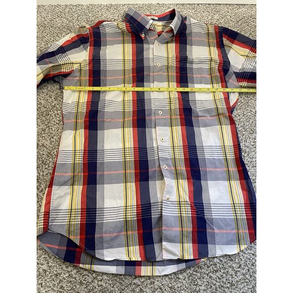 Peter Millar Mens Size Large Plaid Weekender Finish Short Sleeve Shirt - Picture 8 of 8